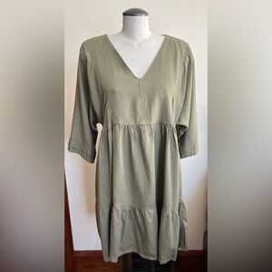 Next Olive Green Tunic Dress - Size 10 UK Eur 38